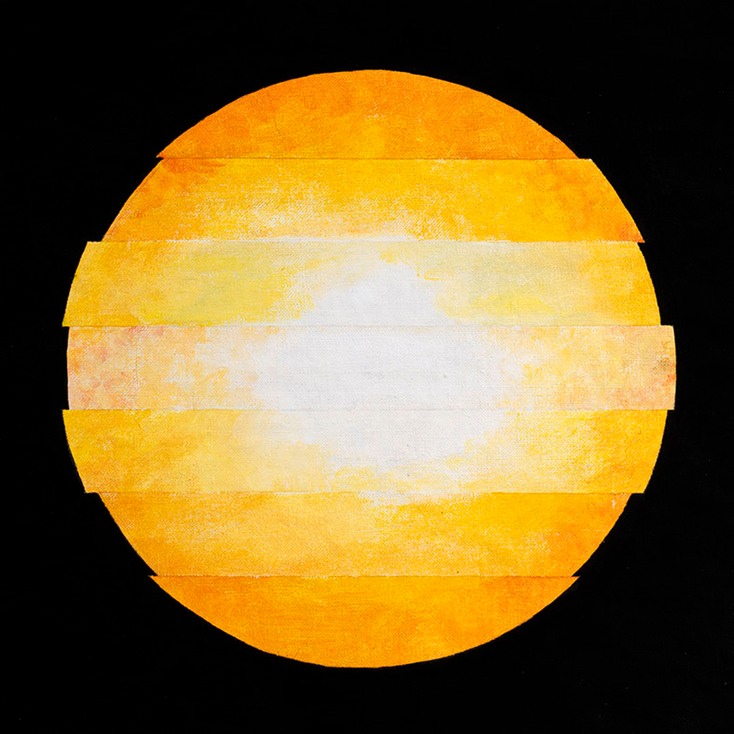 848 Círculo sesgado Amarillo